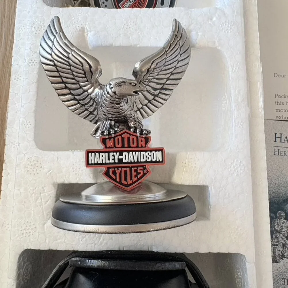 Harley Davidson Pocket Watch Set New in Box